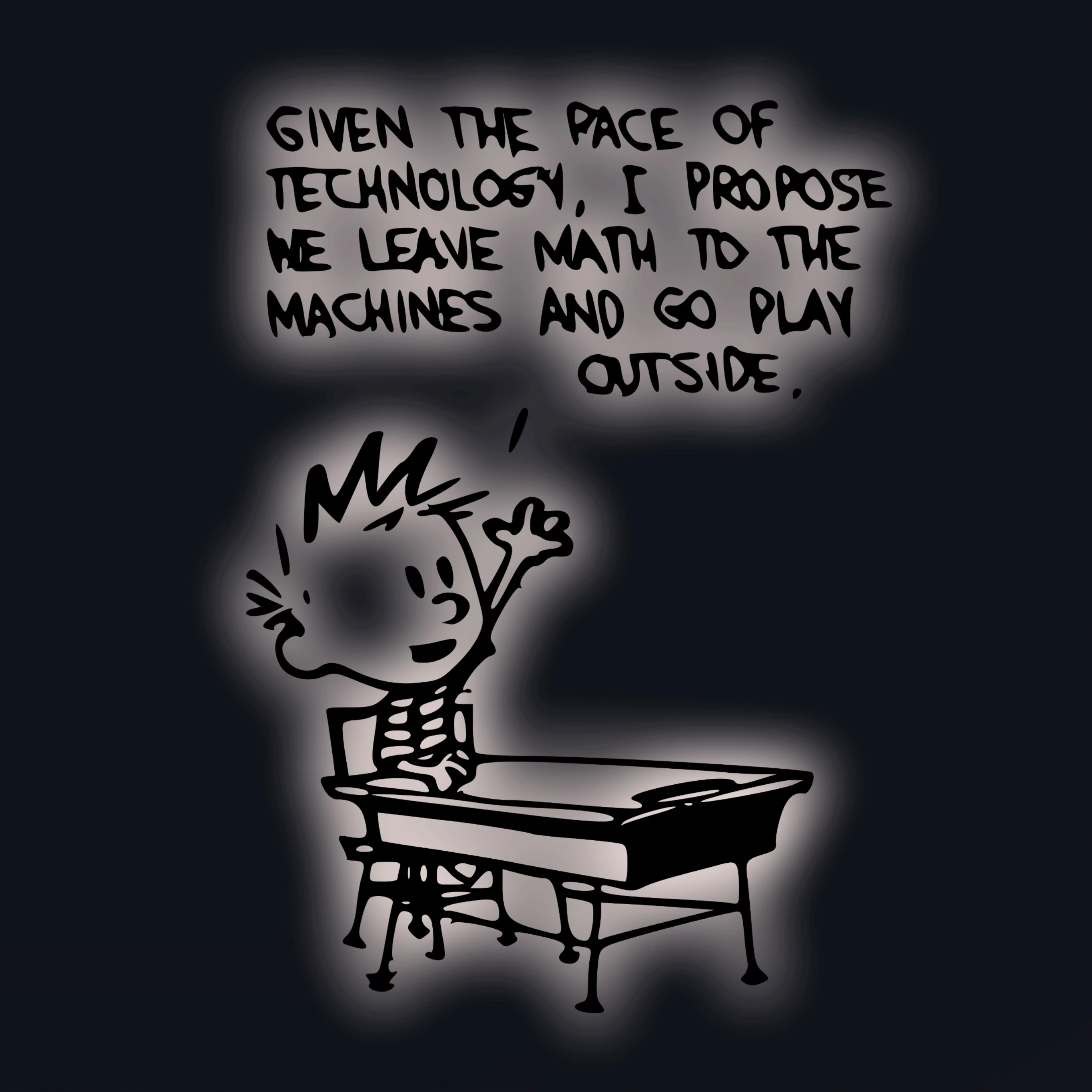 Calvin and Hobbes: Leave Math to the Machines