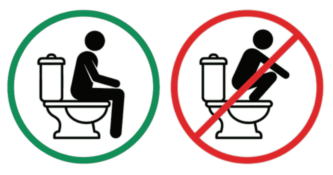 défécation accroupie